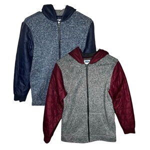 Bundle Old Navy Boys Hooded Light Jackets With Quilted Sleeves Size XXL (18)